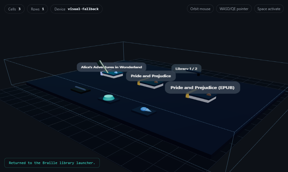 FeelIT 2.0 — Braille Reader in action